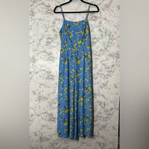 Lulu's Blue Dress with Yellow Floral Design